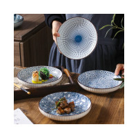 Тарелка ZDK Kitchen, Japanese Collection, цвет голубой, 17,5 см цветы 371592