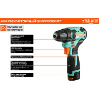 Аккумуляторный шуруповерт Sturm CD3512BL