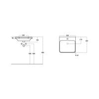 Раковина-столешница Sanovit Luxury 50 см 11050-KL 00182310