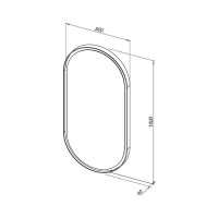 Зеркало ALLEN BRAU 1.21016.BL INFINITY 500x1000 черное 00274626