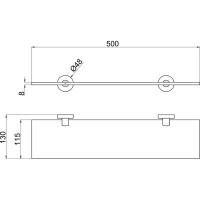 Полочка ALLEN BRAU Priority 6.31013-BN 00265427