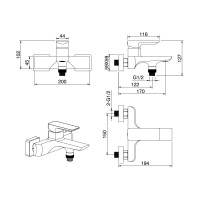 Смеситель для ванны ALLEN BRAU Infinity 5.21006-31 00265446