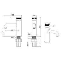Смеситель для раковины ALLEN BRAU Priority 5.31001-00 00265347