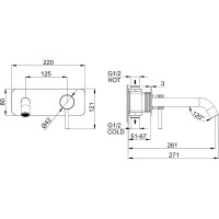 Смеситель для раковины ALLEN BRAU Priority 5.31003-BN с внутренней частью 00265354