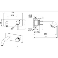 Смеситель для раковины ALLEN BRAU Priority 5.31003-00 с внутренней частью 00265353