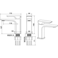 Смеситель для раковины ALLEN BRAU Infinity 5.21001-00 00265435