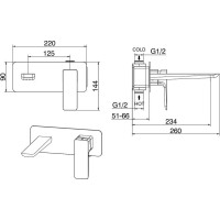 Смеситель для раковины ALLEN BRAU Infinity 5.21003-31 с внутренней частью 00265440