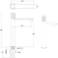 Смеситель для раковины ALLEN BRAU Liberty 5.33002-31 черный матовый 00280694