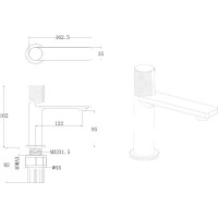 Смеситель для раковины ALLEN BRAU Liberty 5.33001-31 Черный матовый 00280692