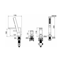 Смеситель на борт ванны ALLEN BRAU Infinity 5.21008-31 00265450