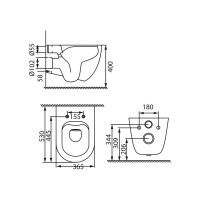 Чаша подвесного унитаза ALLEN BRAU Reality 4.32006.20 00280193