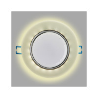 Встраиваемый светильник General Lighting Systems с подсветкой GX53, 123х45мм, круглый матовый, IP20 GCL-GX53-H38-BL-5 661152