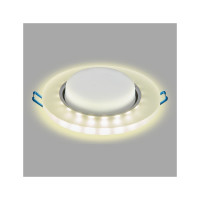Встраиваемый светильник General Lighting Systems с подсветкой GX53, 123х45мм, круглый матовый, IP20 GCL-GX53-H38-BL-5 661152