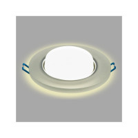 Встраиваемый светильник General Lighting Systems с подсветкой GX53, 123х45мм, круглый матовый, IP20 GCL-GX53-H38-BL-5 661152