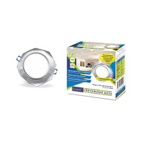 Встраиваемый светильник General Lighting Systems с подсветкой GX53, 120х42мм, граненый зеркальный, IP20 GCL-GX53-H38-BL-7 661259