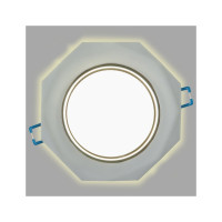 Встраиваемый светильник General Lighting Systems с подсветкой GX53, 123х45мм, граненый матовый, IP20 GCL-GX53-H38-BL-7 661154
