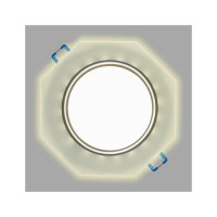 Встраиваемый светильник General Lighting Systems с подсветкой GX53, 123х45мм, граненый матовый, IP20 GCL-GX53-H38-BL-7 661154