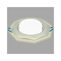 Встраиваемый светильник General Lighting Systems с подсветкой GX53, 123х45мм, граненый матовый, IP20 GCL-GX53-H38-BL-7 661154
