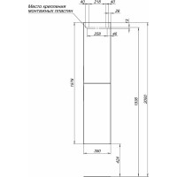 Пенал Aquanet Алвита new 35 белый матовый (277558) 00277558