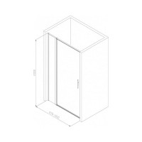 Душевая дверь ALLEN BRAU Priority 100 черный браш 3.31006.BBA 00252369