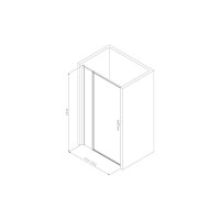 Душевая дверь ALLEN BRAU Priority 100 серебро браш 3.31005.BA 00252370