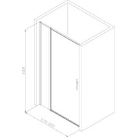 Душевая дверь ALLEN BRAU Priority 120 хром 3.31007.00 00256515
