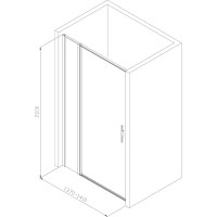 Душевая дверь ALLEN BRAU Priority 140 черный браш 3.31012.BBA 00256520