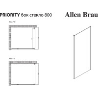 Боковая стенка ALLEN BRAU Priority 80 хром 3.31013.00 00256521