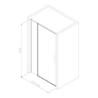 Душевая дверь ALLEN BRAU Priority 120 серебро браш 3.31008.BA 00256516