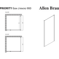 Боковая стенка ALLEN BRAU Priority 90 черный, браш 3.31018.BBA 00256526