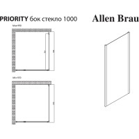 Боковая стенка ALLEN BRAU Priority 100 черный, браш 3.31021.BBA 00256529