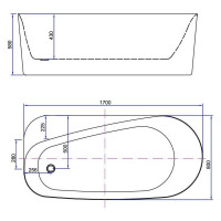 Акриловая ванна ALLEN BRAU Priority 170x80 белый глянец 2.31001.20 00259588
