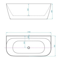 Акриловая ванна ALLEN BRAU Priority 170x78 2.31003.20 00259591