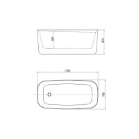 Акриловая ванна ALLEN BRAU Infinity 170x78 белый глянец 2.21003.20 00259593