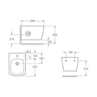 Подвесное биде ALLEN BRAU Liberty 4.33005.20 00279261