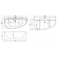 Акриловая ванна ALLEN BRAU Priority 1600x780 Matt White 138678A-MW 00287094