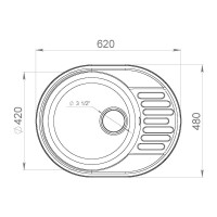 Кухонная мойка Lex Orta 620 White RULE000025