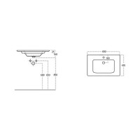 Раковина-столешница Sanovit SHARP 70 14070-KL 00202445