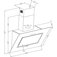 Вытяжка Lex Leila 900 White CHAO000336