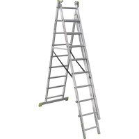 Алюминиевая трехсекционная лестница Новая Высота усиленная 3х9 ступеней 2230309