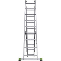 Алюминиевая трехсекционная лестница Новая Высота усиленная 3х9 ступеней 2230309