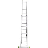 Алюминиевая трехсекционная лестница Новая Высота усиленная 3х9 ступеней 2230309