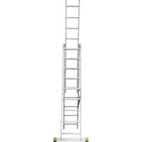 Алюминиевая трехсекционная лестница Новая Высота усиленная 3х9 ступеней 2230309