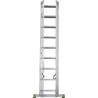 Алюминиевая трехсекционная лестница Новая Высота усиленная 3х9 ступеней 2230309