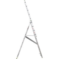 Алюминиевая трехсекционная лестница Новая Высота усиленная 3х9 ступеней 2230309