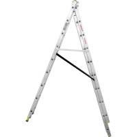 Алюминиевая трехсекционная лестница Новая Высота усиленная 3х9 ступеней 2230309