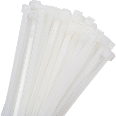 Стяжки Strong нейлоновые, белые, 2.5x100 мм, 100 шт. СТУ-23425100