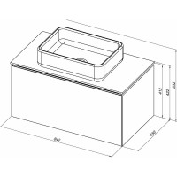 Тумба ALLEN BRAU 1.21002.PWM INFINITY 85 1+1 рapyrus white matt 00274103