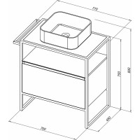 Тумба ALLEN BRAU PRIORITY 70 PWM рapyrus white matt 00274291
