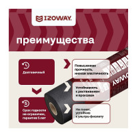 Геотекстиль 200 1.6х25 м, 40 кв.м Izoway 18670